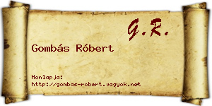 Gombás Róbert névjegykártya